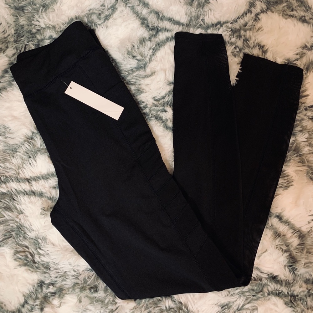 Black Leggings with Mesh detail on both calfs